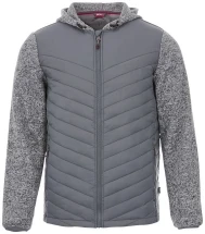 Hybrid jacket | Nylon and sweater knit | For men | Synthetic insulation