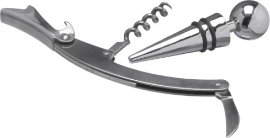 2-delige wijncadeauset | Roestvrij staal | Incl. stop | Goedkoop | zilver