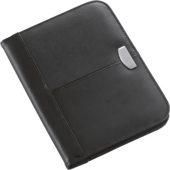 A5 Conference folder | Leather | Various pockets | black