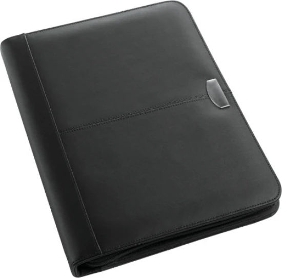 A4 Conference folder | Bonded leather | Incl. elasticated pen loop | black