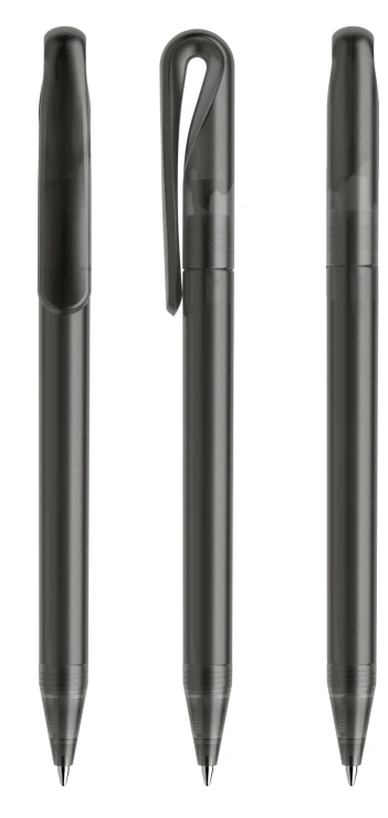 Stylo bille rotatif Prodir DS1 TFF  | ABS recyclé | Transparent & givré | anthracite
