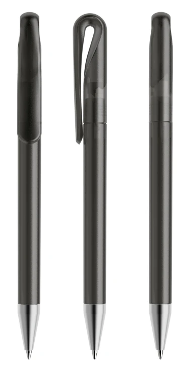 Prodir twist ballpoint pen DS1TFS | Recycled ABS | Frosted & satin finish metal | anthracite