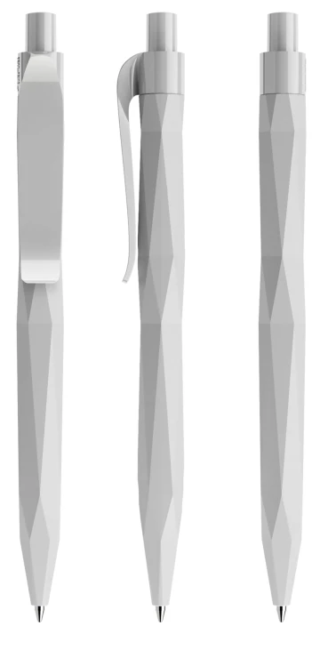 Prodir QS20 PMT push ballpoint pen | Recycled ABS | Curved clip | Matt colours | Matt black