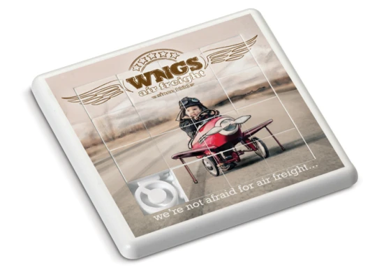 Sliding puzzle | Polystyrene | 6x75mm | White