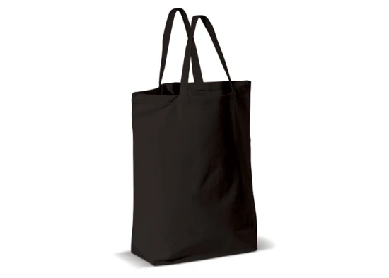 Draagtas | 250g/m2 | Katoen canvas | Rechthoekig | Veel kleuren | Zwart