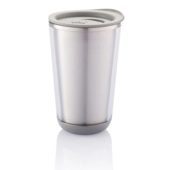 Thermosbecher mit Schiebedeckel | RVS | 4h heiß - 8h kalt | 350 ml | Grey (423)