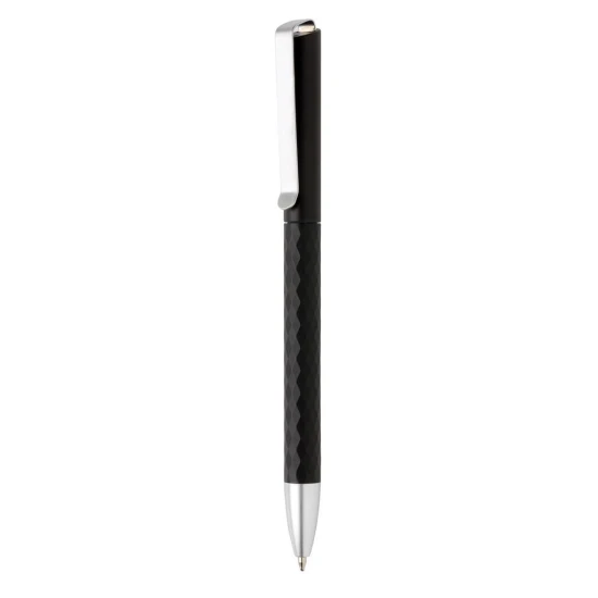 Unique ballpoint pen | Plastic and metal | Blue ink refill | Black