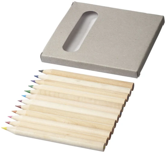 12-teiliger Farbstift | Mit Schachtel | Papier | hellgrau