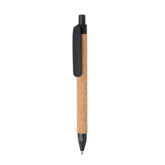 Ballpoint Pen | Cork & Wheat Straw | Eco-Friendly | Blue Ink | Black