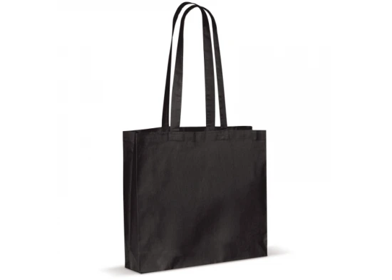 Boodschappentas | 140gr/m² Katoen | OEKO-TEX® | Gusset | Veel kleuren | Zwart