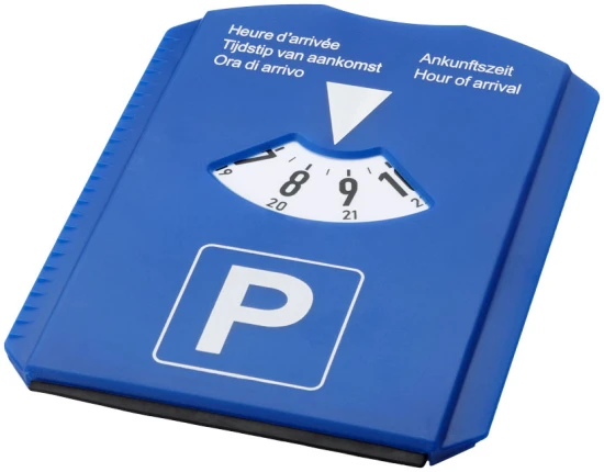 5-in-1 parking disc | PS Plastic | 5 languages | blue