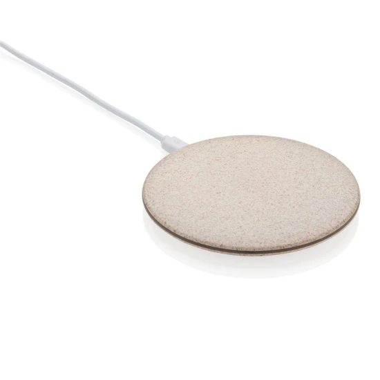 Wireless charger | Wheat straw | Ultra flat | 5W | Brown