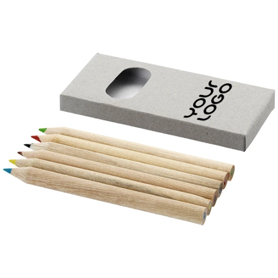 Set di matite colorate | Carta | 6 pezzi | grigio chiaro