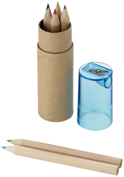 Set 7 pezzi di matite colorate | Carta | Trasparente | blu