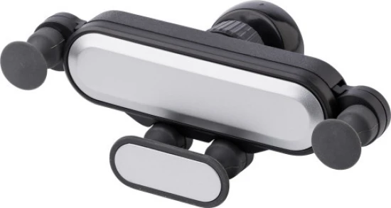 Telefoonhouder voor in de auto | Plastic | 10,1 x 5 x 3,4 cm | Verstelbaar in formaat en positie | zilver