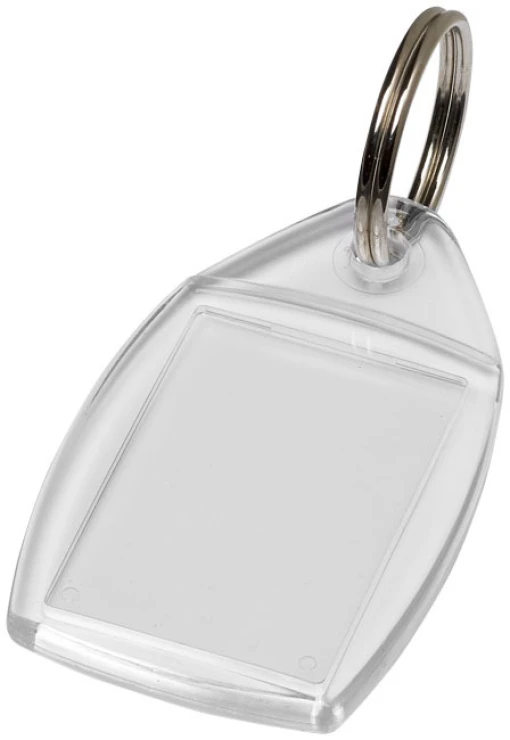 Sleutelhanger | Kunststof | 5,9 cm x 3,5 cm | Doorzichtig | transparant