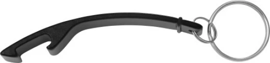 Flesopener | Aluminium | Sleutelhanger | zwart