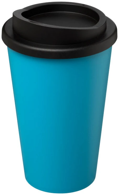 Gobelet isotherme à double paroi | Plastique PP | 350 ml | Aqua Blue;Noir