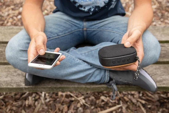 Wireless Speaker | Polyester | 5W | Waterproof and durable fabric | Cork | Black