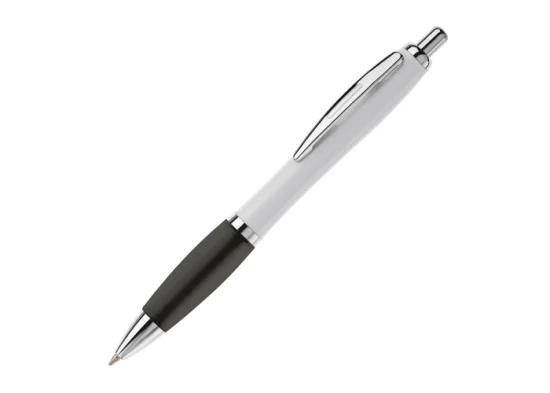 Balpen | Gekleurde grip | Witte houder | Bestseller | Wit ; Zwart