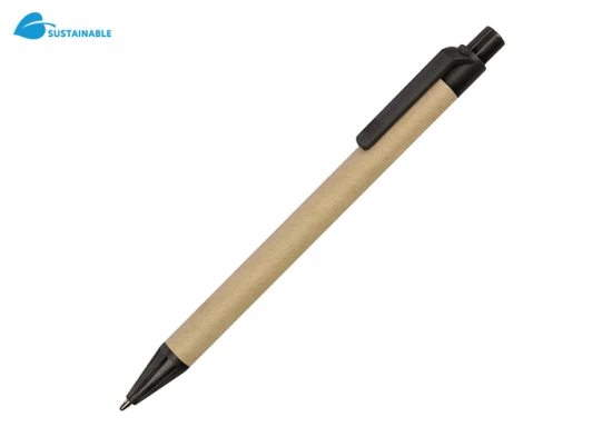 Stylo à bille écologique | Papier biologique | Pièces colorées | Noir