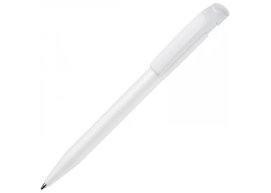 Biros | Balpen met gebogen clip | Plastic | Blauwe inkt | Wit