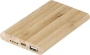Power bank in bamboo | 4 000 mAh | Includes a charging cable