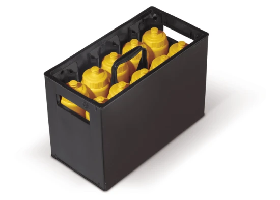 Sports bottle tray | PP | For ten bottles | 2 handles | Black