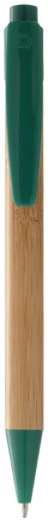 Balpen | Bamboehout | Zwarte inkt | naturel;groen