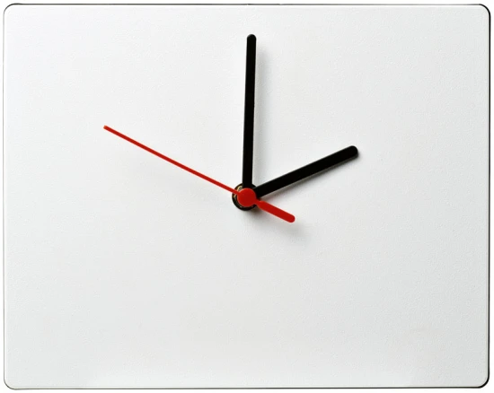 Wall clock | Recycled materials | Rectangular | solid black