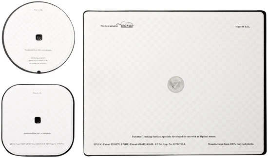 XXL Muismat & onderzetters set | Gerecycled papier | 24x19cm | 3 stuks | zwart