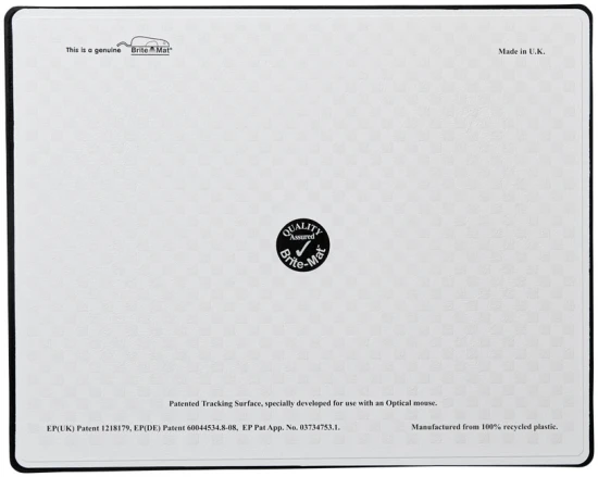 Rectangular mouse mat | Laminated paper & recycled paper | 24x19cm | Made in the UK | solid black