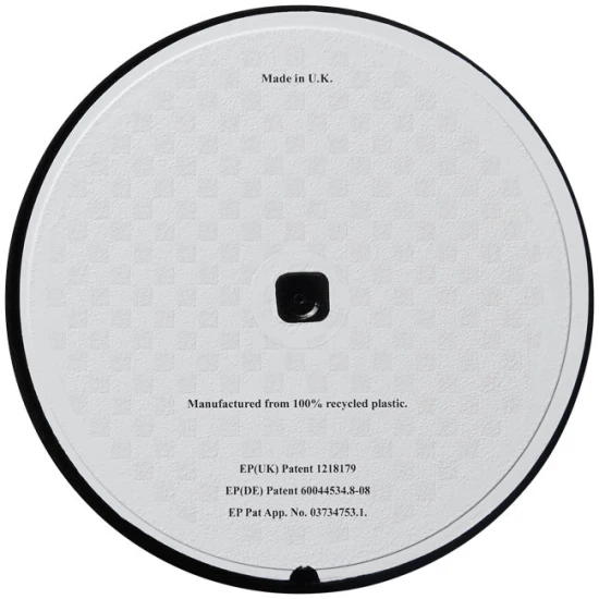 Runder Untersetzer | Recycelter Kunststoff & laminiertes Papier | ø9,5cm | Nachhaltig | schwarz