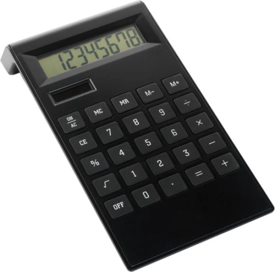 ABS desktop calculator | Dual power supply | Batteries included | black