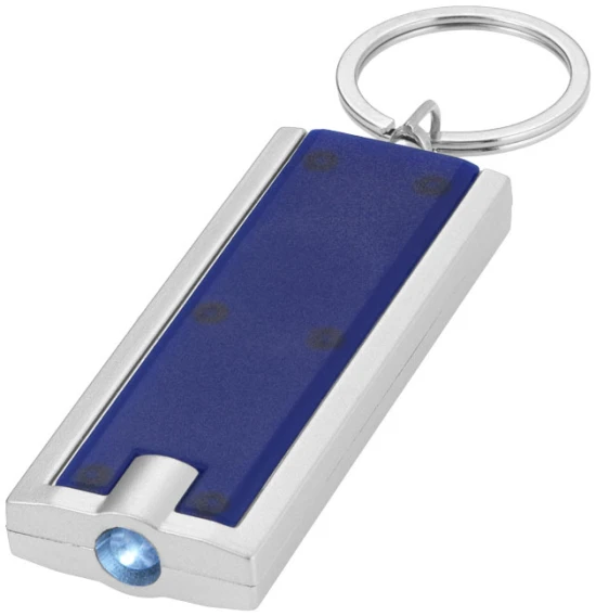 Sleutelhanger met LED-lampje | ABS kunststof | Inclusief batterijen | blauw;zilver