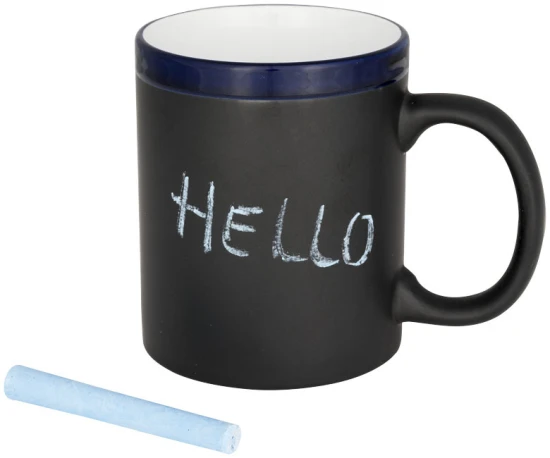 Mok | Keramisch | 330 ml | Inclusief krijtje | Blauw