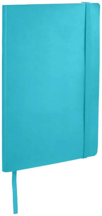 Carnet A5 | Papier 80g/m² & Thermo PU | 80 pages lignées | Toucher doux | Pochette pour documents | bleu clair