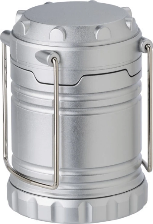 Retractable camp light | Metal arms | Batteries included | silver