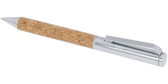 Balpen | Kurk | Draaimechanisme | naturel;zilver