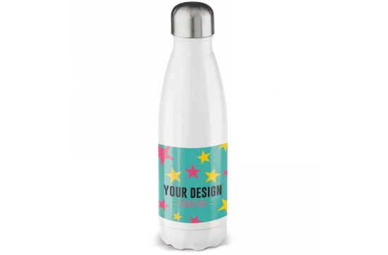 Thermofles Swing | Roestvrij staal | 500ml | Sublimatiedruk | Wit ; Zilver