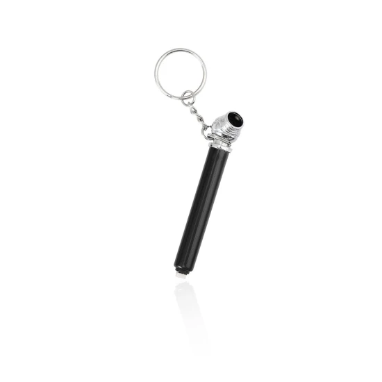 Keychain pressure gauge | Aluminium | Unit: PSI | For tyres | Black