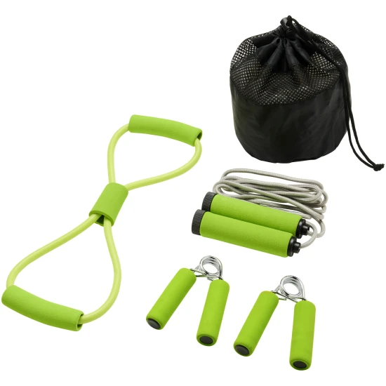4 stuks trainingsset | Polyester | Draagtasje | lime