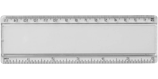 Ruler | Plastic | 15cm | Broad | transparent clear