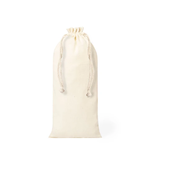 Flessentas | 105g/m2 | 100% katoen | Gestikte afwerking | Zelfsluitende touwtjes | Natuurlijk