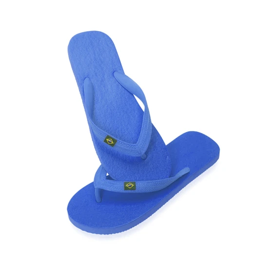 Flip flops | EVA & PVC | Sizes 36-38 and 42-44 | With Brazilian flag logo | Blue