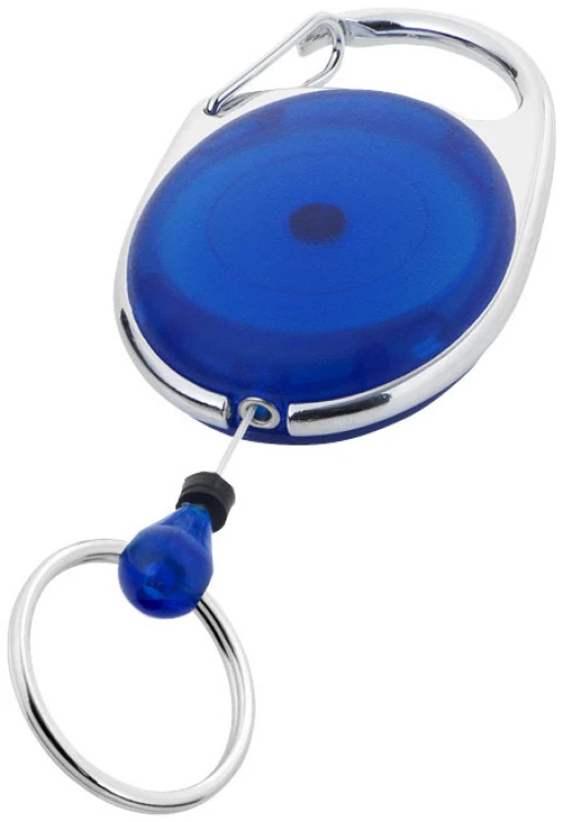 Badge keyring | Plastic | Retractable cord | blue