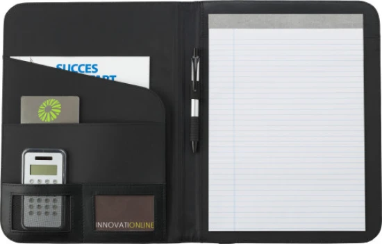 Konferenzmappe | A4 | Polyester | Inkl. Netztasche für Kreditkarten | Schwarz