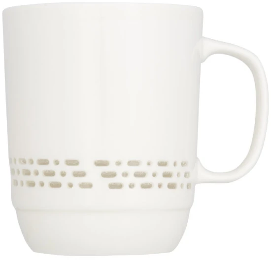 Glimpse 470 ml doorzichtige keramische mok | Wit