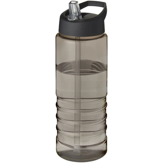 Single-wall sports bottle | PET Plastic | 750 ml | Spout lid | charcoal;solid black