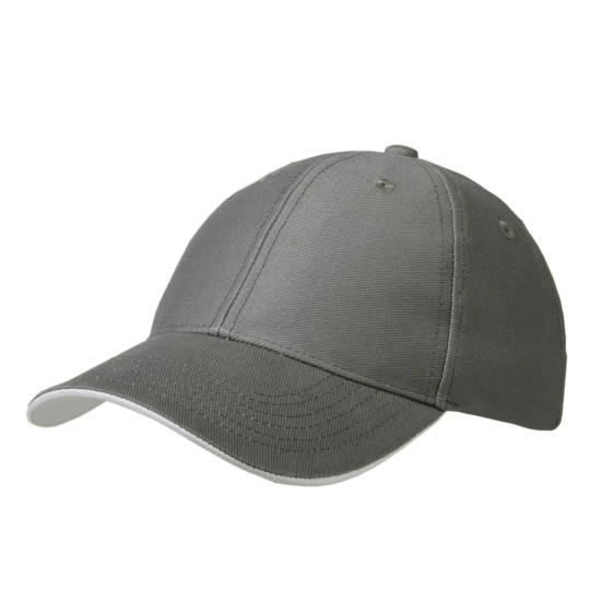 Cap | Heavy twill cotton | 6 panels | Metal buckle | Duo tone | grey